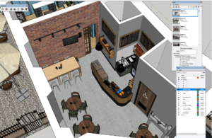 Proposed Bagpipe Cafe interior rendering